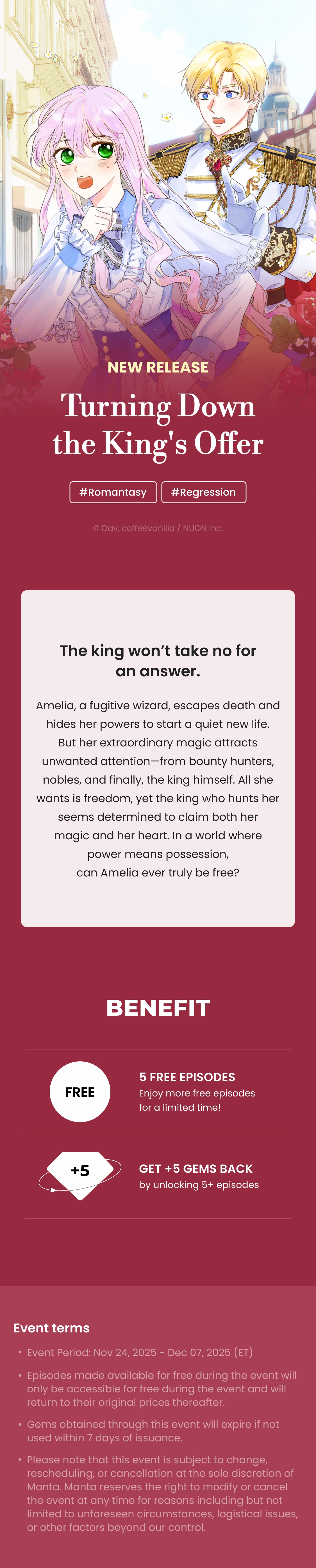 [Special Offer] Turning Down the King's Offer - Manta